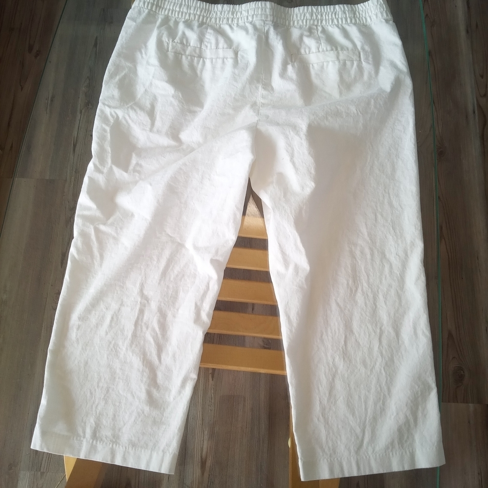 Denver Hayes Women's Cream Wide Leg Pants - Picture 3 of 3